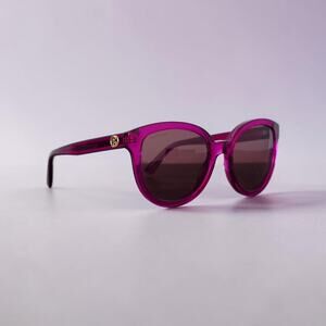 Gucci Fuchsia Pink Acetate 51mm Cat Eye Sunglasses with Logo 100% UV